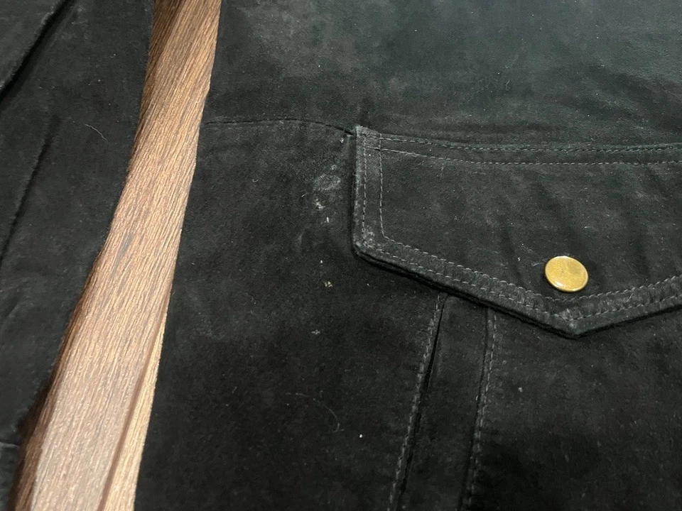 Chaqueta Maxam Brand talla 2X para hombre negra de gamuza genuina con cremallera completa  Foto 4 de 4