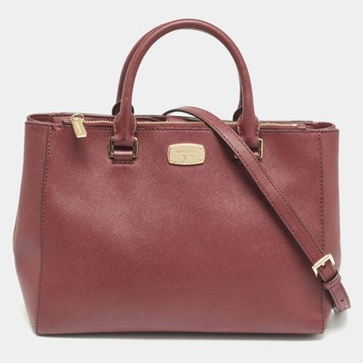 Michael Kors Tasche Kellen Burgund Leder