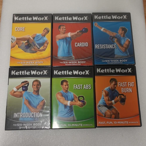 NEW (6) Kettleworx Workout Exercise DVDs Lot of 6