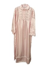Kathryn VTG NOS/NWOT Nightgown Wom M Cotton-Backed Satin Lace/Embroidery-NICE 