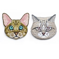 Brooch Backpack Bag Pin Embroidery Cartoon Lifelike Bengal Siberian Forest Cat