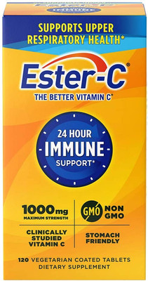 Ester-C Vitamin C 1000mg Tablets, Immune Support, 120 Coated Tablets