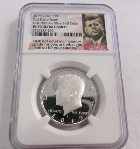 Photo of a 2019-S Kennedy Half Dollar Proof from an eBay listing that sold on Jul 20, 2026