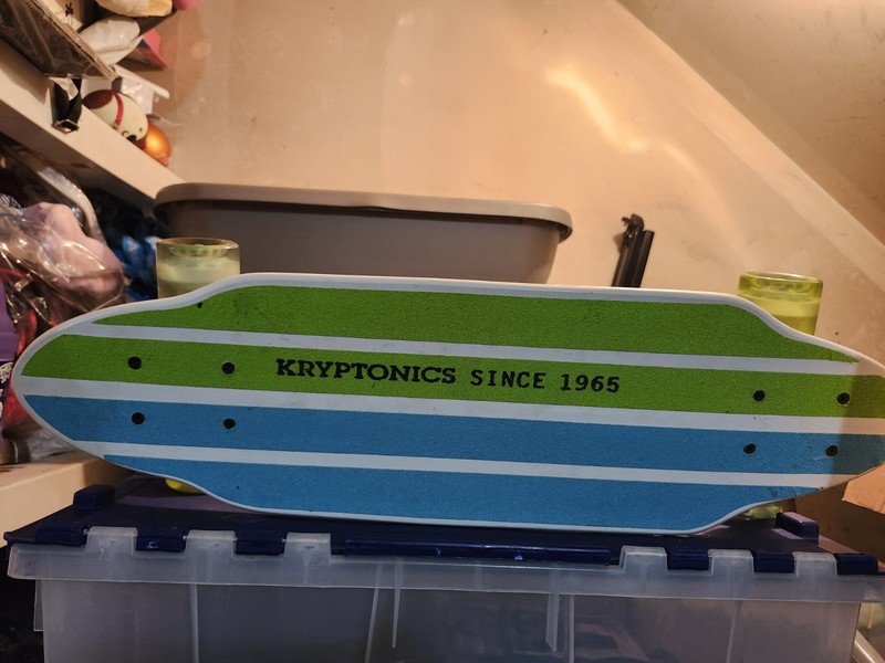 Kryptonics K Complete Skateboard Wood Deck Geometric Graphic Green/Blue