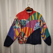Head Vintage 90's Windbreaker jacket colorful butterfly/Color Block Size L