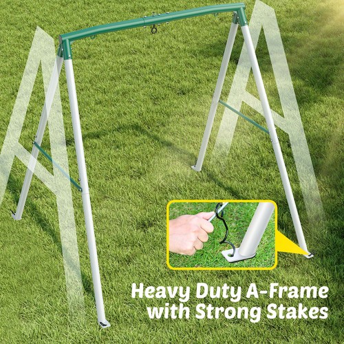 Trekassy Heavy Duty Swing Set for Kids Adult with Metal Frame 60" Platform Swing - Picture 6 of 9