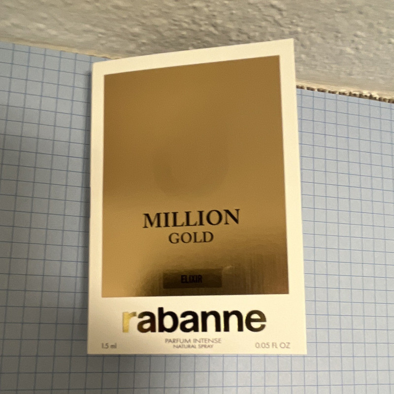 rabanne Million Gold Elixir Parfum Intense Spray Sample 1.5 ml Mandarin Vanilla