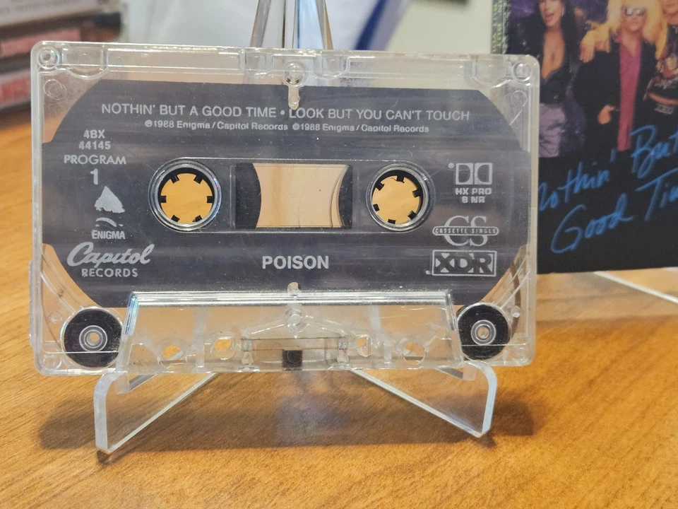 POISON - CASSETTE SINGLE - NOTHIN BUT A GOOD TIME/LOOK BUT YOU CAN'T TOUCH- 1988 - Image 3 of 3