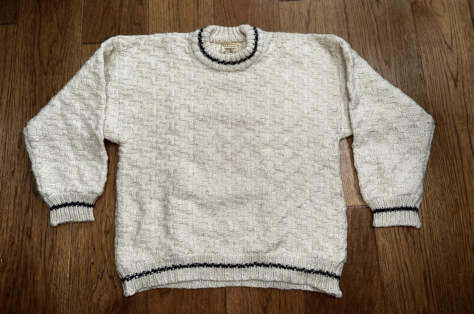 Woolies Vintage Wool Fishermen Thick Chunky Knit Pullover Sweater One Size
Opens in a new window or