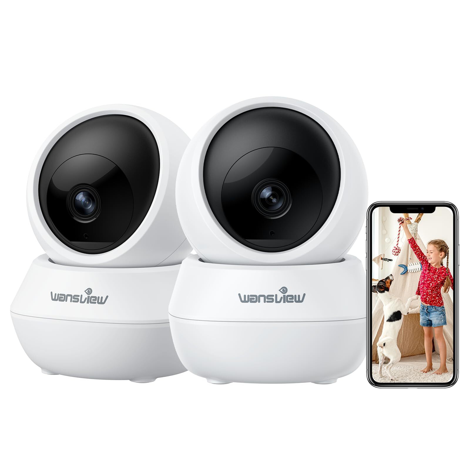 2K Indoor Wireless Pet Security Camera with Phone App for Home Monitoring  -image