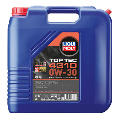 LIQUI MOLY 3737 LIQUI MOLY LM TopTec 4310 0W-30 3737 20 L Kanister Kunststoff fü