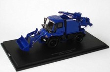 MERCEDES UNIMOG U400 PIONEER TRACTOR ULTRAMARINE BLUE 1:43 SCHUCO (DEALER MODEL)