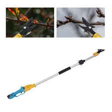 Electric Pruner Cordless Pruning Shears Extension Pole Bar Tool Lithium 2Battery