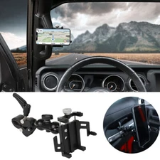 A-Pillar Phone Holder Mount Bracket Anti-Shake for Jeep Wrangler JK JL JT 2007+