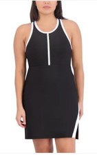 NWT SAGE 1751372 BLACK LADIES' ACTIVE DRESS WITH SHORTS SZ l G228