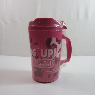 Lamberts Cafe Insulated Travel Mug Cup 32 oz Pink Home Throwed Rolls Thermo-Serv