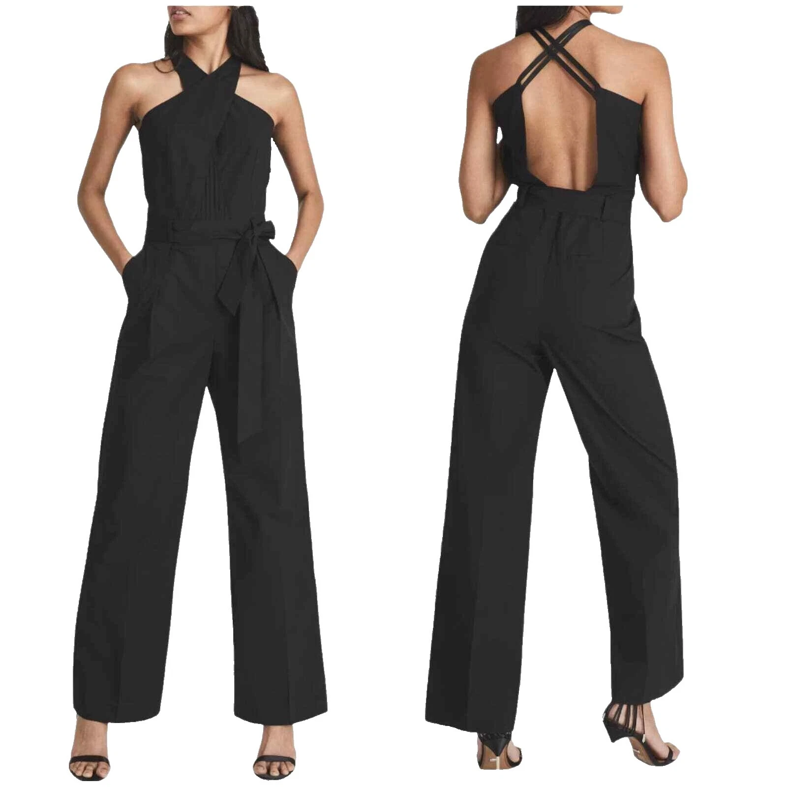 Summer Black 100% Cotton Jumpsuits & Rompers for Women