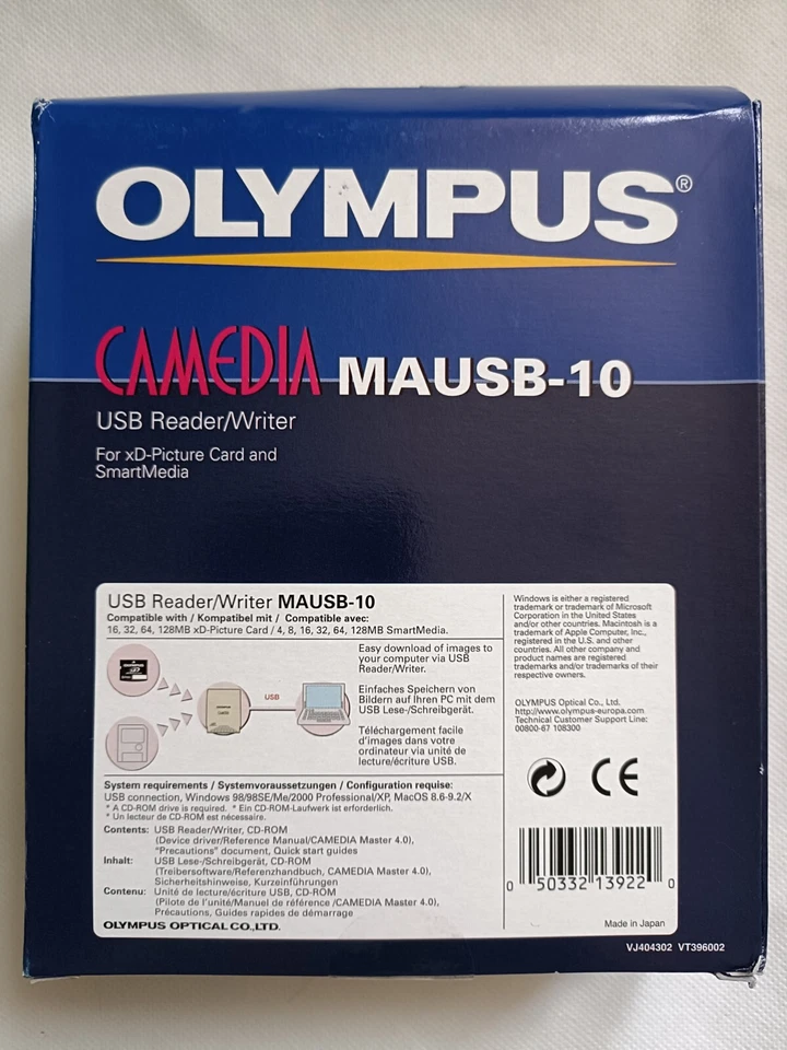 Olympus Camedia Mausb - 10 USB Smart Media Card Reader/Writer - New Sealed - Image 2 of 4