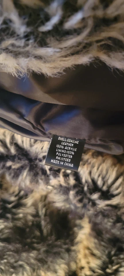 Chaqueta de piel sintética de cuero real rara United Face Foto 3 de 4