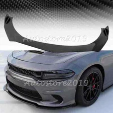 For Dodge Charger Front Bumper Lip Kit Splitter Spoiler Body Kit Carbon Fiber