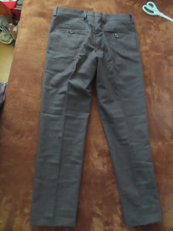 Брюки Brunello Cucinelli мужские шерстяная хлопковая смесь китайские серые плиссированные 46 (33x28,5) - Изображение 2 из 4