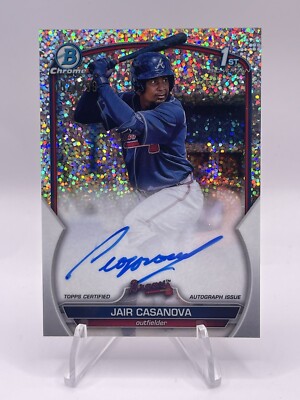 2023 Jair Casanova 1st Bowman Speckle Refractor Auto /299 Braves