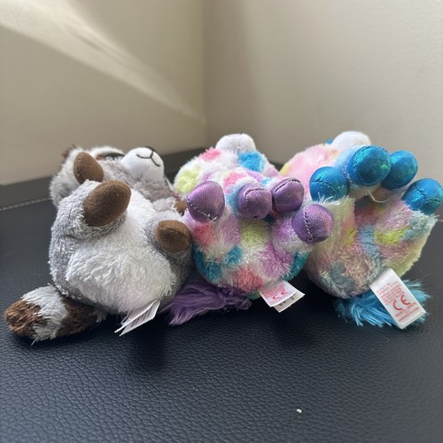 LOT of 3 TY 6” Beanie Boos Stuffed Plush WISHFUL, BLITZ unicorn, OAKIE Raccoon - Picture 3 of 6