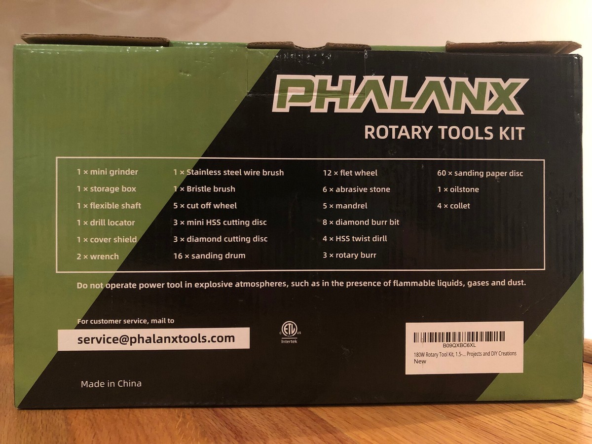 PHALANX 139 pc 180W 32000 RPM Rotary Tool Kit 6 Variable Speed w