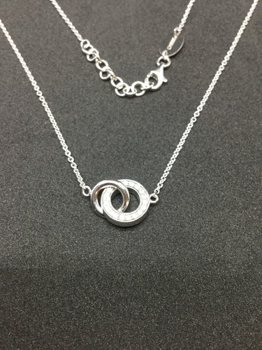 Kette mit zwei Ringen ineinander in 925 er Silber mit Zirkonia von Christ - Bild 3 von 6