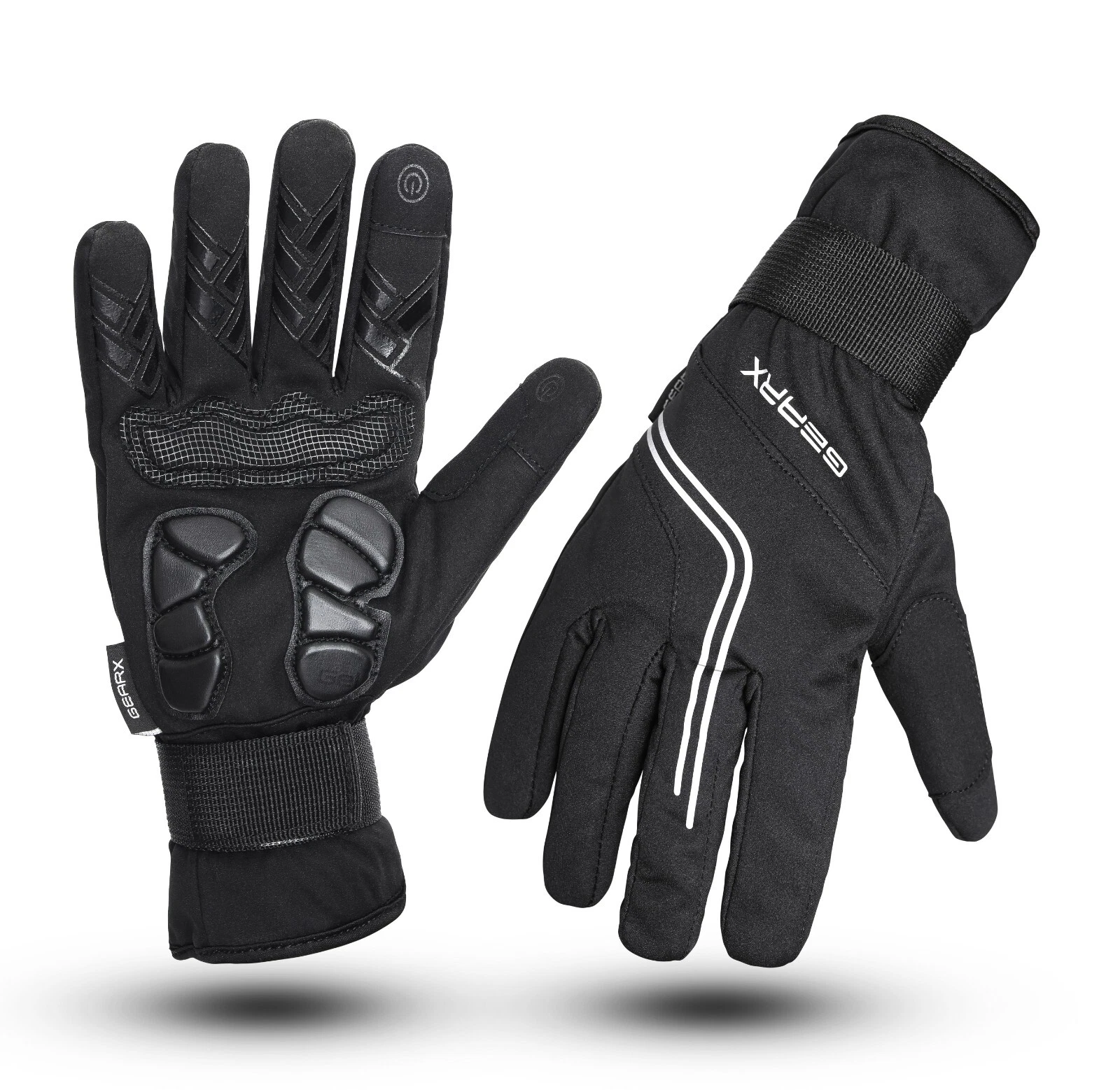 Gel Palm Cycle Gloves Waterproof Windlock Thermal Reflective Ski Mountain Bike