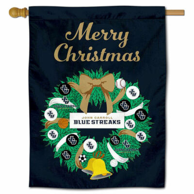John Carroll University Happy Holidays Christmas Decorative House Flag
