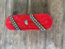 Vintage Gentleman  s Clothes Shoe Brush Red Velvet Decorative 6.5  Persian 