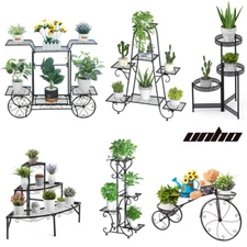 Multi Tier Shelf Metal Plant Stand Flower Rack Pot Display Holder Home Organizer