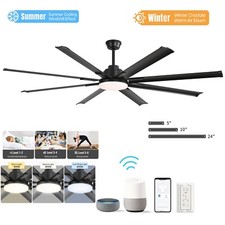 Large Contemporary High CFM Ceiling Fans With Lights and Remote Control APP Fan