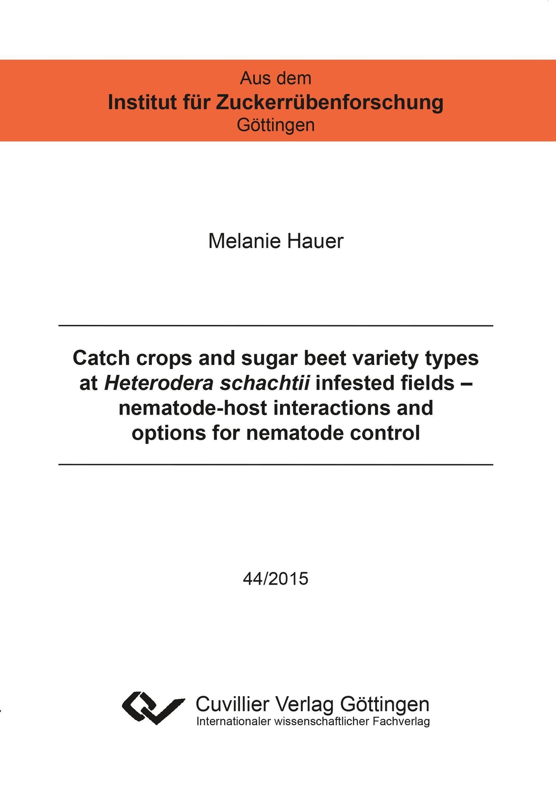 Thumbnail - Melanie Hauer | Catch Crops And Sugar Beet Variety Types At