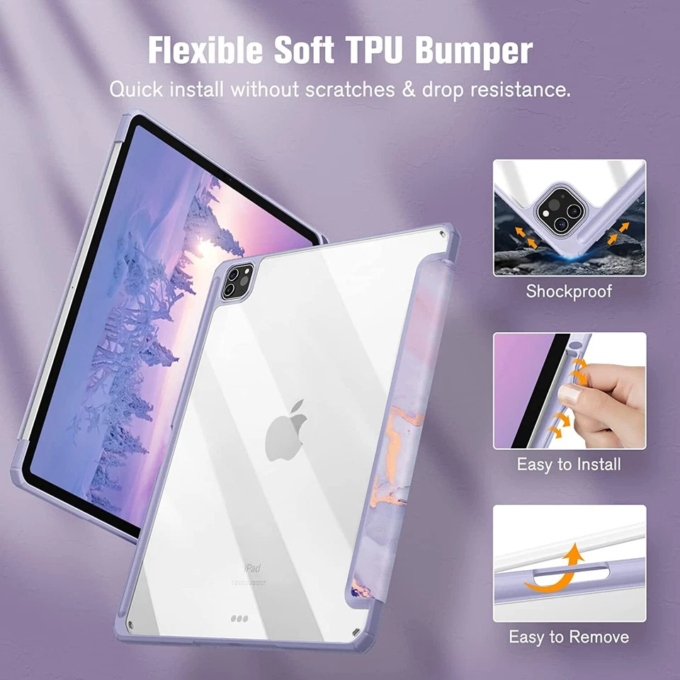 Hybrid Slim Case For iPad Pro 12.9" 6th 2022 /5th/4rd Gen Shockproof Cover Stand - Image 4 of 4