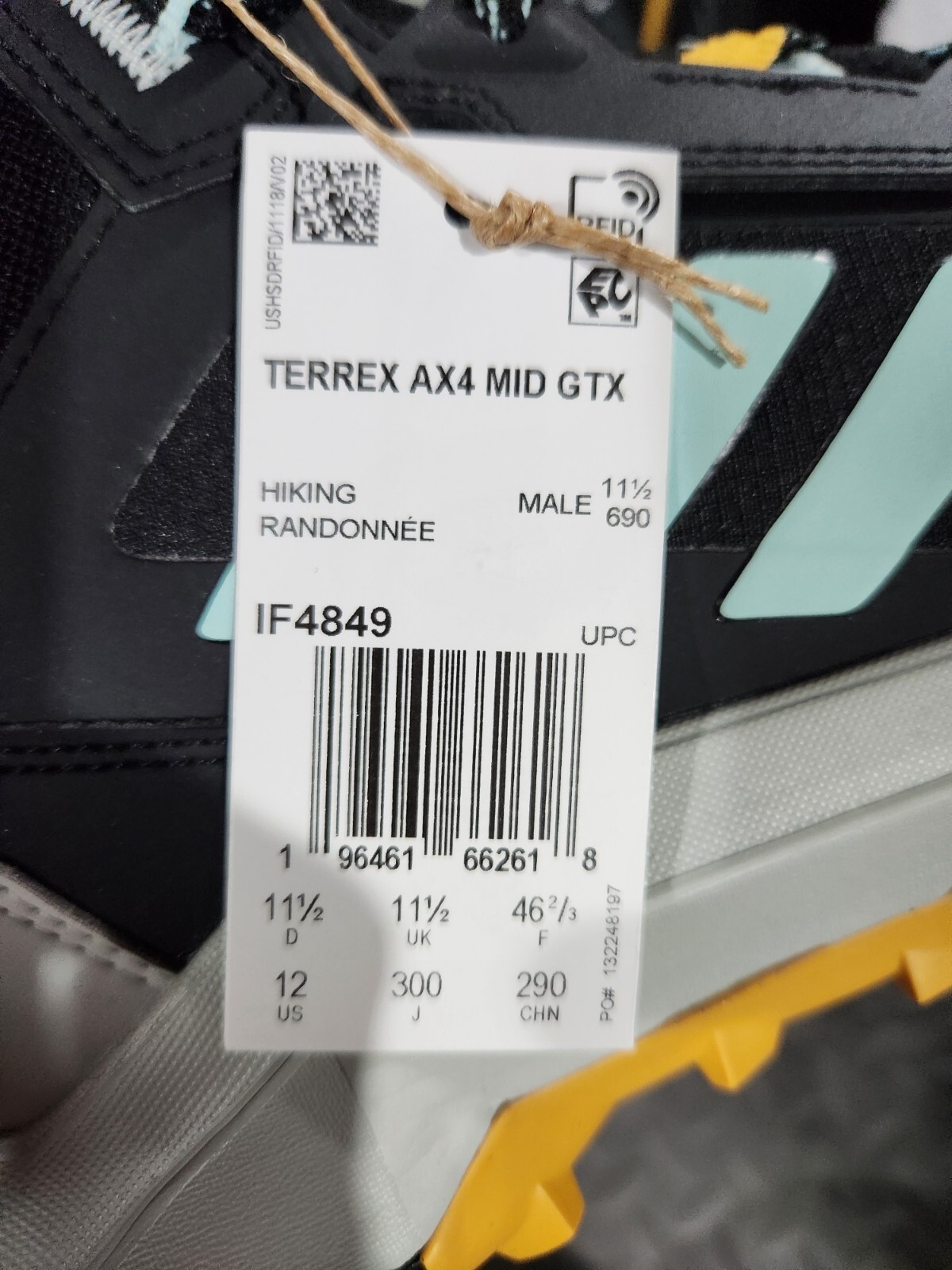 Mens Adidas TERREX AX4 MID GTX Size 12 Gore Tex image 4