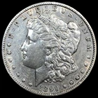 1899-S Morgan Dollar AU+ Almost Uncirc Cleaned KEY DATE COIN Great Details A470