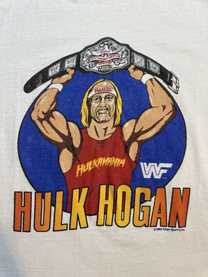 Vintage 1985 WWF HULK HOGAN T-Shirt M WWE Single Stitch USA /50