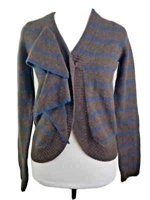 Marc Jacobs Womens XS Cardigan Sweater 100% Lambs Wool Brown