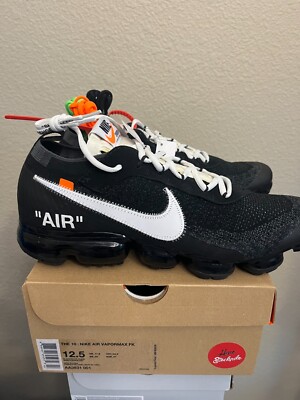 NEW Size 12.5 Nike OFF - WHITE Air VaporMax 2017 AA3831-001 | eBay