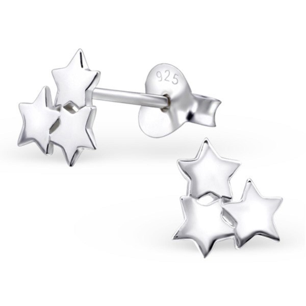 Kinder Ohrringe Sterne Echtes 925 Silber MäDchen Damen Ohrstecker Geschenk Neu-image