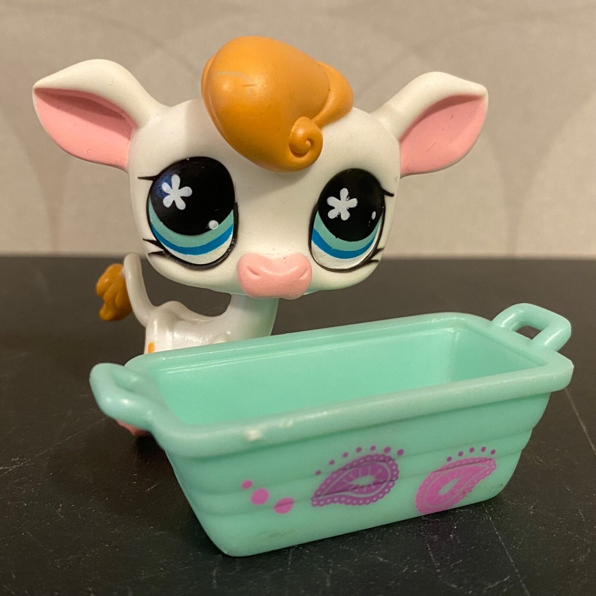 Authentic Littlest Pet Shop #877 Brown white cow | eBay
