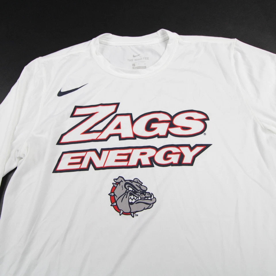 Gonzaga Bulldogs Nike Nike Tee Long Sleeve Shirt Men's White Used - Image 3 of 4