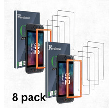 Switch 2 Tempered Glass Screen Protector 8 Pack w/ Install Frames - NEW