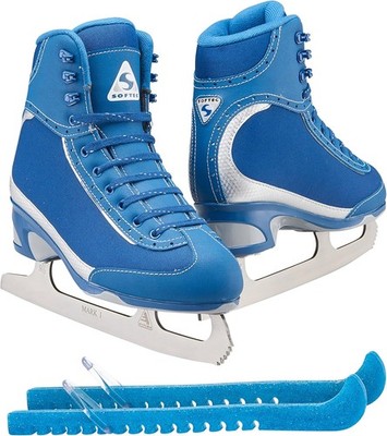 Jackson Ultima Softec Vista Women's Figure Ice Skates with Bundle - Blue, Size 8