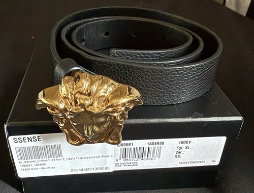 Ceinture VERSACEKids noire « La Medusa » XL 100% authentique