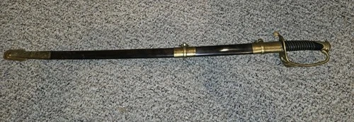 Vintage CSA Reenactment Replica Civil War Sword,India,Confederate States Army