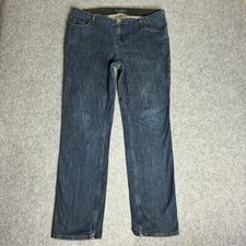 Simply Vera Vera Wang Blue Straight Leg Jeans Womens Size 16 W37 Stretch Denim