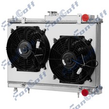 3-Row Radiator SHROUD FAN For 1993-1998 Nissan Skyline R33 GTR GTS GTST R34 GTT